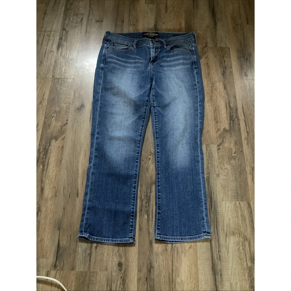 Lucky Brand Sweet'N Crop Denim Jeans Womens Size 8X29 Medium Wash Stretch - Picture 4 of 9